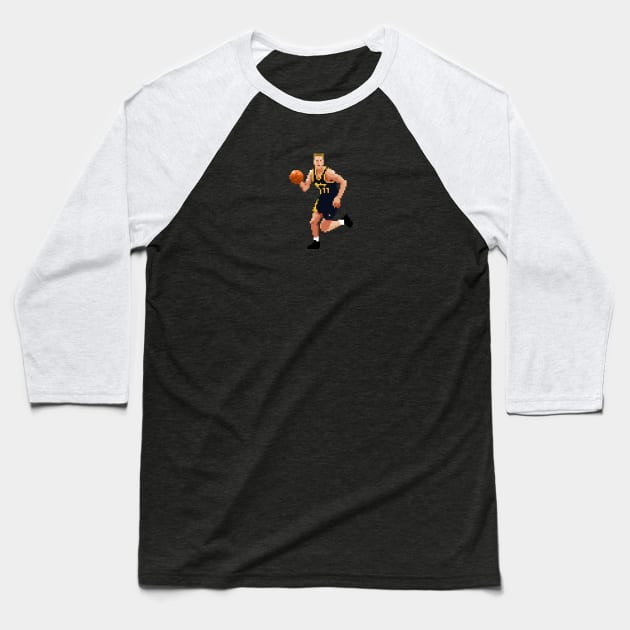 Detlef Schrempf Pixel Dribble Baseball T-Shirt by qiangdade